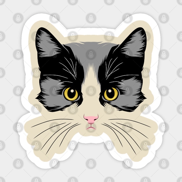 cute cat look Sticker by Rezall Revolution